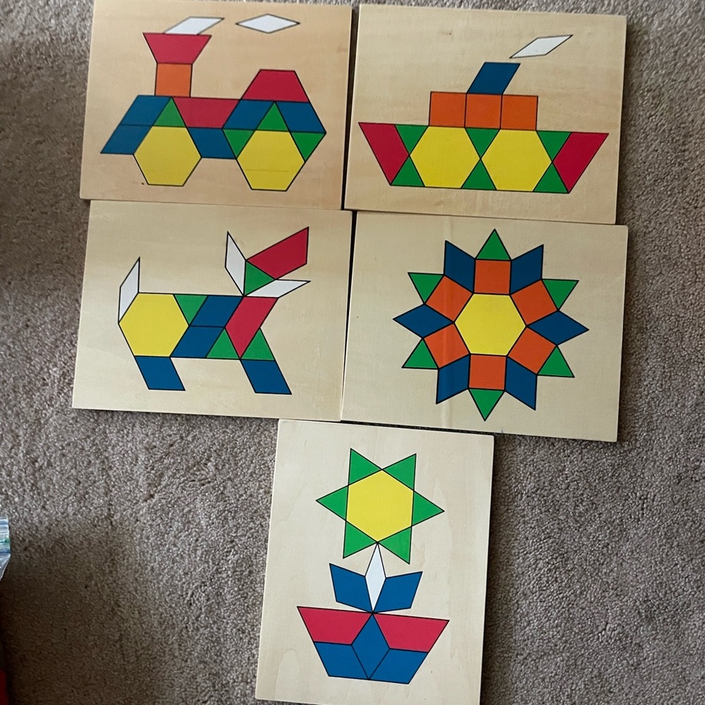 Melissa & Doug Pattern Blocks and Boards - Picture 3 of 4